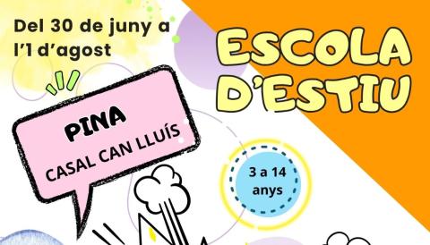 Cartell Escola d'Estiu a Pina