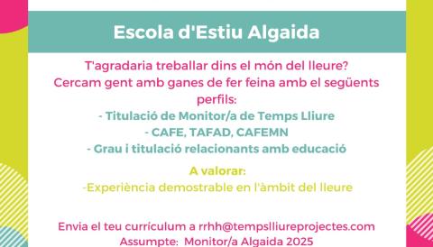 procés de selecció monitor/a estiu