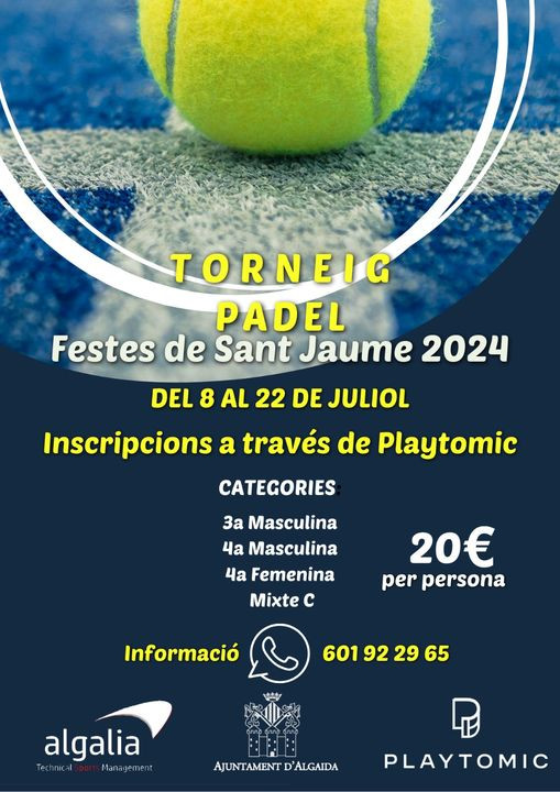 Torneig de pàdel "Festes Sant Jaume 2024"