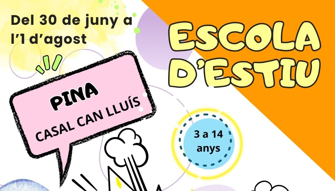 Cartell Escola d'Estiu a Pina