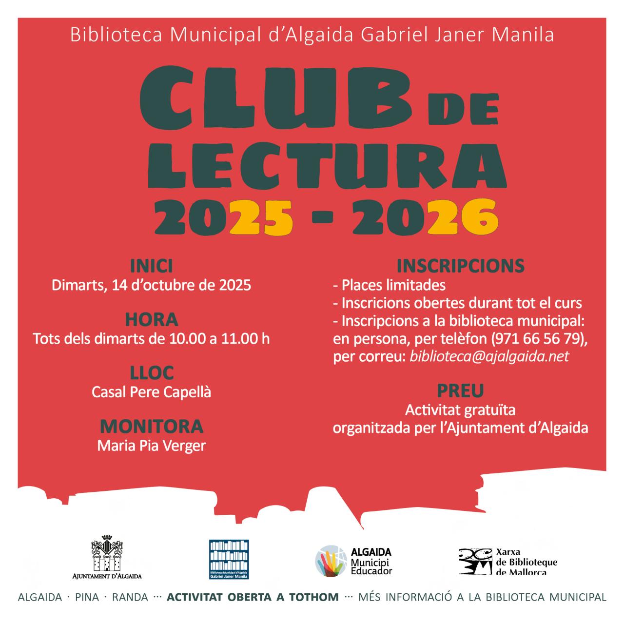 Cartell club lectura 2025-2026