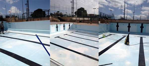 Tasques de manteniment a la Piscina Municipal d'Algaida