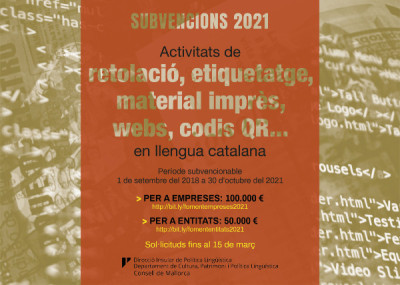 Subvencions per al foment de la llengua catalana per a empreses i entitats