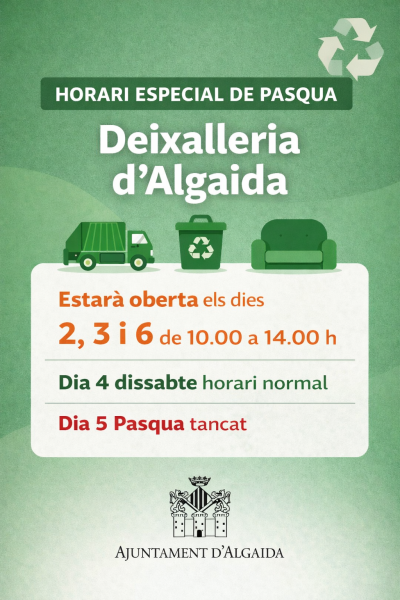 HORARI DEIXALLERIA PASQUA