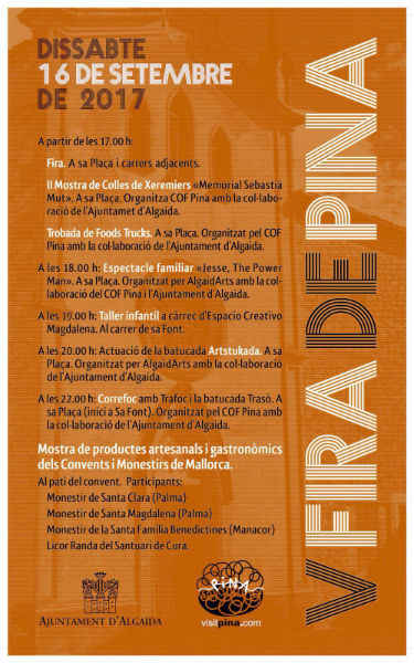 Programa d'actes de les Festes de Sant Cosme i Sant Damià de Pina 