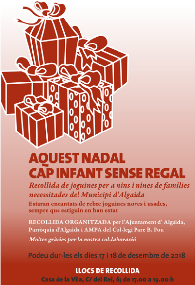 Comencen les campanyes de recollida d'aliments i de joguines per les Festes de Nadal