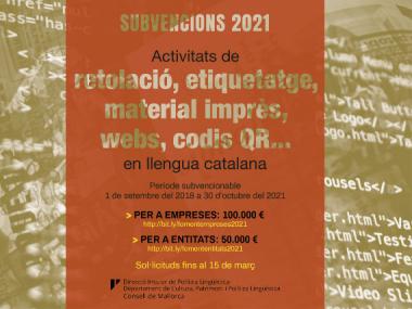 Subvencions per al foment de la llengua catalana per a empreses i entitats