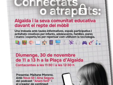 Cartel sobre la jornada de reflexió de l'ús del mòbil