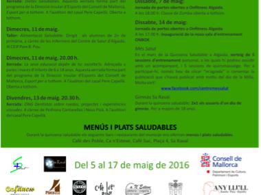 Algaida celebra la "Quinzena Saludable" amb la implicació d'empreses de serveis i restaurants
