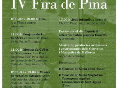 La Fira de Pina arriba dissabte a la seva IV edició amb nova franja horaria