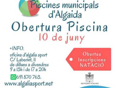 El proper dissabte 10 de juny s'obrin les piscines municipals