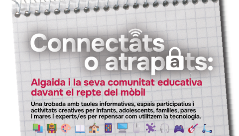 Cartel sobre la jornada de reflexió de l'ús del mòbil