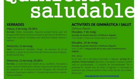 Algaida celebra la "Quinzena Saludable" amb la implicació d'empreses de serveis i restaurants