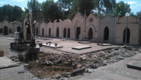 L'Ajuntament d'Algaida millora el paviment i la xarxa de pluvials del cementiri